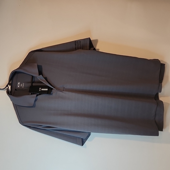 Adidas Golf Polo Shirt 1/4 Button Men's Size Large Gray NEW NWT SPONSORED - Picture 2 of 11